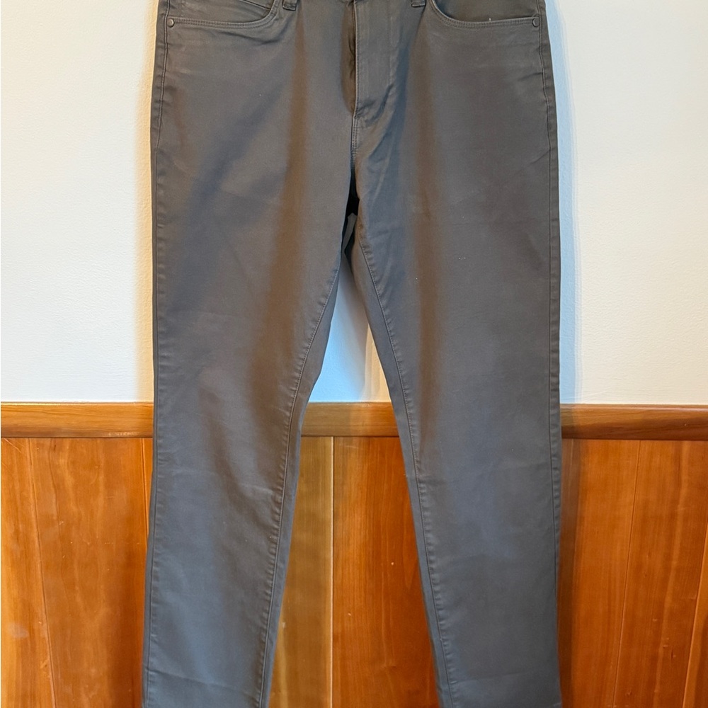 Gray Straight-Leg Pants
